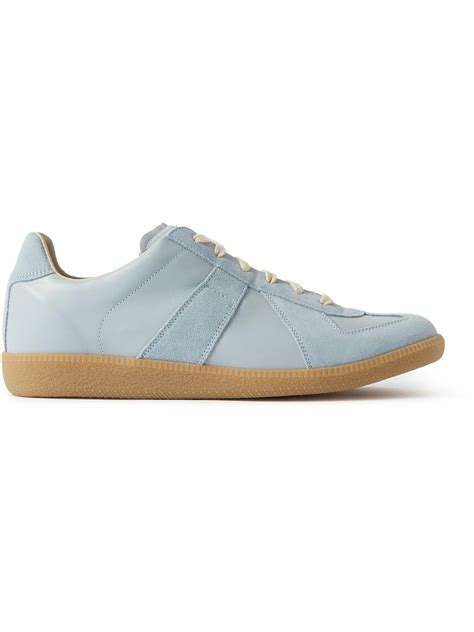 blue suede shoes replica|MAISON MARGIELA Replica Leather and Suede Sneakers for .